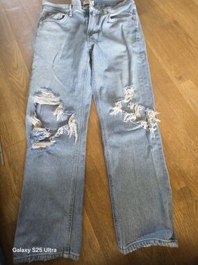 Agolde Light Blue Denim Jeans with White Brand Tag